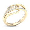 Thumbnail Image 3 of Love + Be Loved Diamond Fashion Ring 1/6 ct tw 10K Yellow Gold