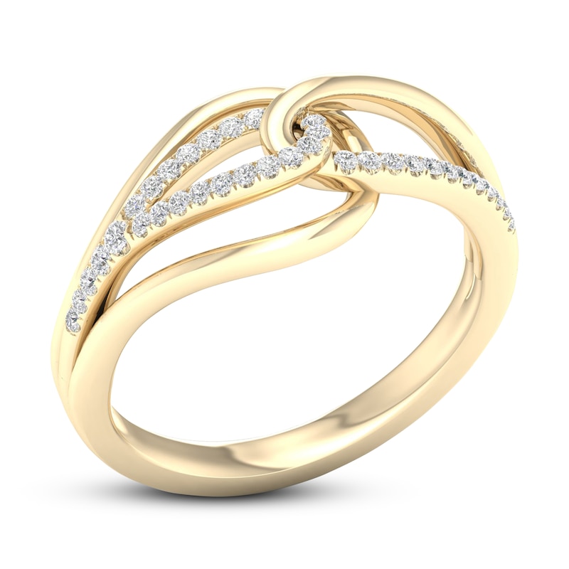 Love + Be Loved Diamond Fashion Ring 1/6 ct tw 10K Yellow Gold