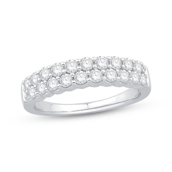 Diamond Anniversary Ring 7/8 ct tw 10K White Gold