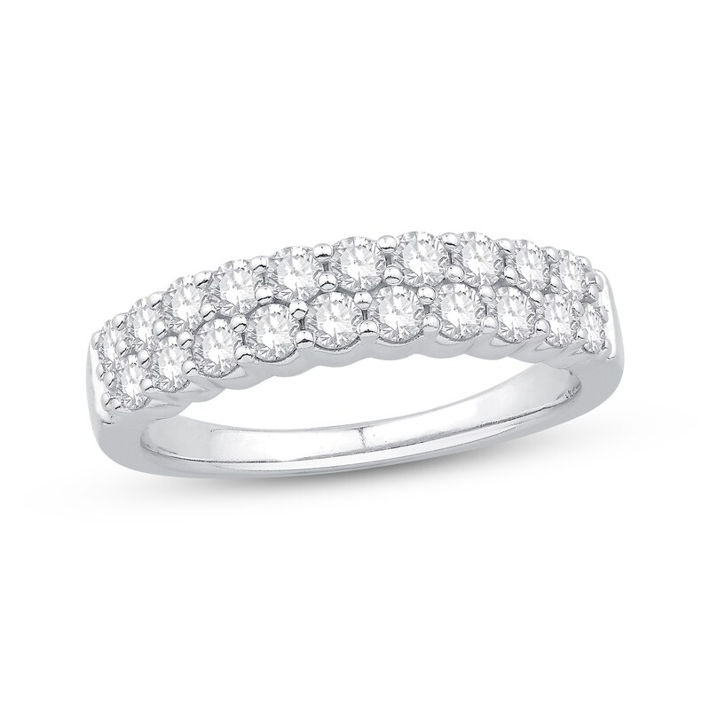Diamond Anniversary Ring 7/8 ct tw 10K White Gold