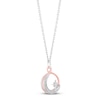 Thumbnail Image 1 of Hallmark Diamonds Star Necklace 1/20 ct tw Sterling Silver & 10K Rose Gold 18"