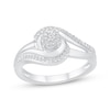 Thumbnail Image 1 of Multi-Diamond Bypass Promise Ring 1/6 ct tw Sterling Silver