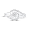 Thumbnail Image 2 of Multi-Diamond Bypass Promise Ring 1/6 ct tw Sterling Silver