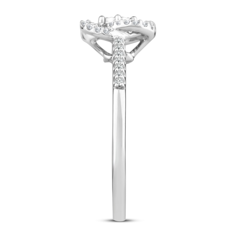Main Image 3 of Center of Me Diamond Ring 1/5 ct tw 10K White Gold