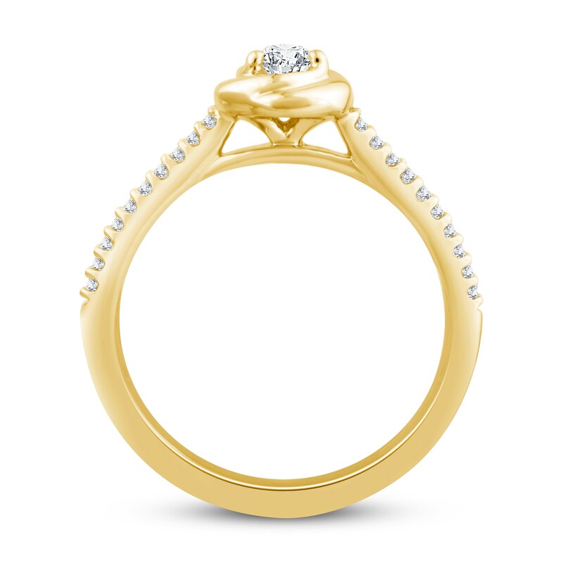 Center of Me Diamond Ring 1/4 ct tw 10K Yellow Gold