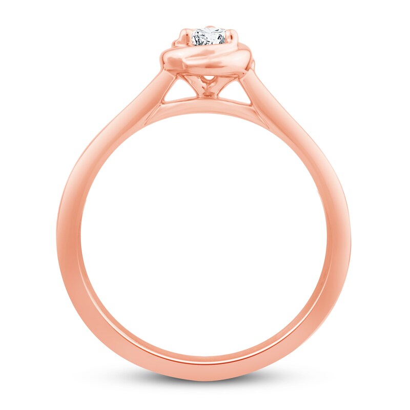 Center of Me Diamond Ring 1/10 ct tw 10K Rose Gold