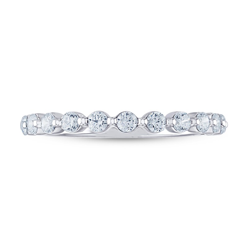 THE LEO Diamond Anniversary Ring 1/2 ct tw Round-cut 14K White Gold
