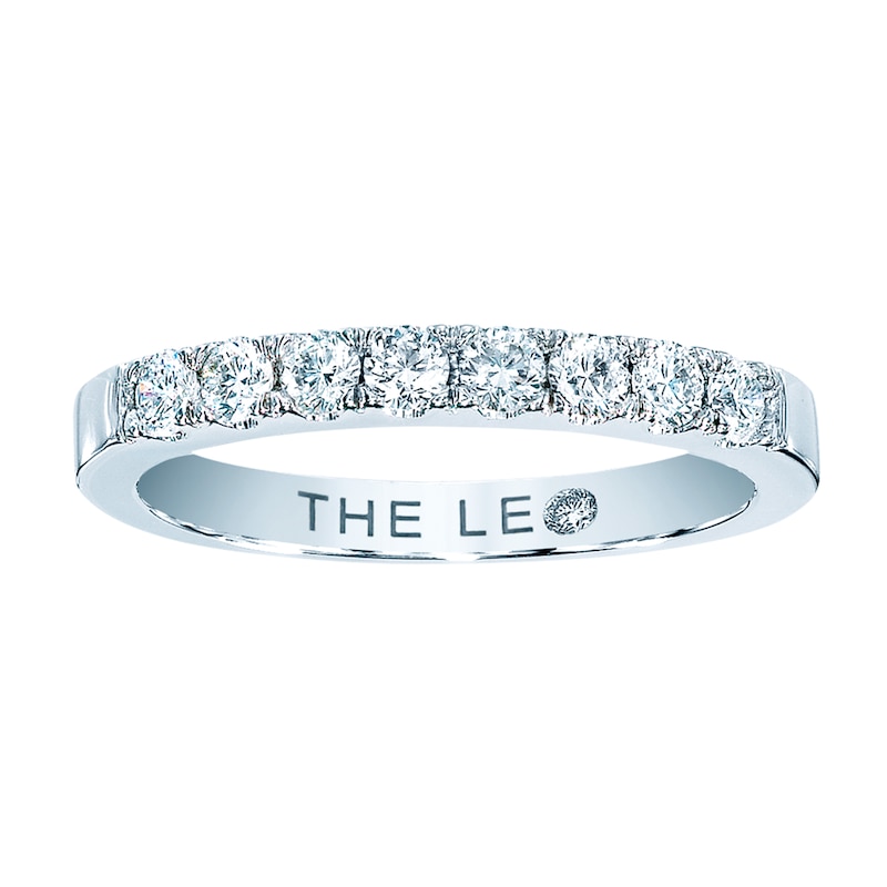 THE LEO Diamond Anniversary Ring 3/8 ct tw Round-cut 14K White Gold
