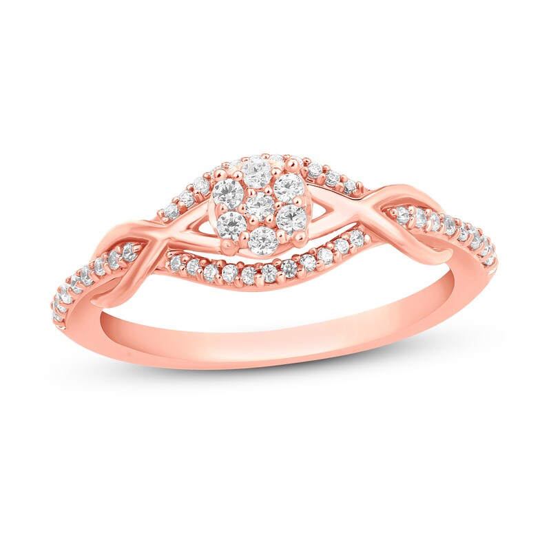 Diamond Ring 1/4 ct tw 10K Rose Gold