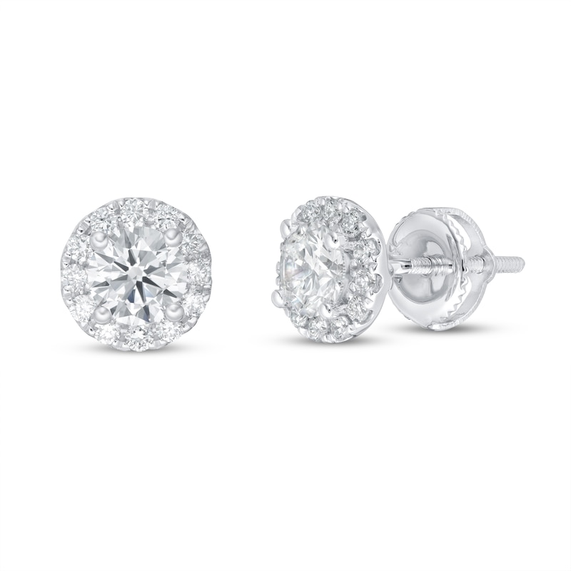 Lab Created Diamonds By Kay Earrings 1 Ct Tw 14k White Gold Kay