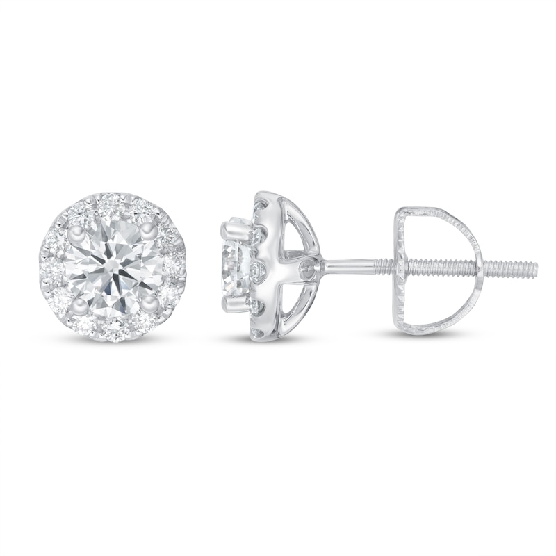 Lab-Created Diamonds by KAY Earrings 1 ct tw 14K White Gold (F/SI2)