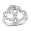 Thumbnail Image 0 of Joining Hearts Diamond Ring 1/2 ct tw 10K White Gold