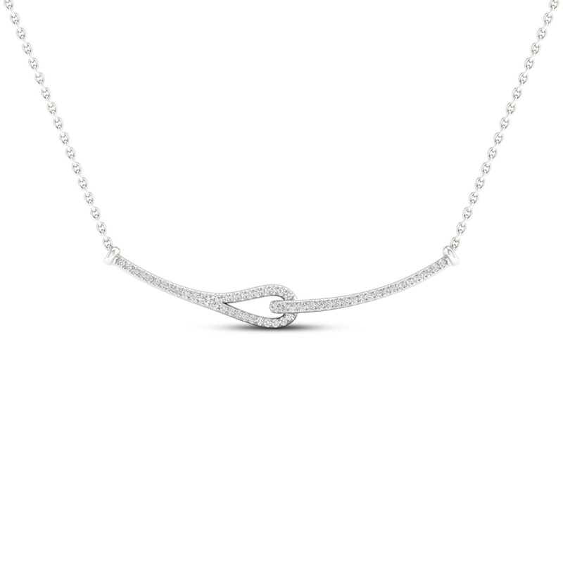 Love + Be Loved Diamond Necklace 1/6 ct tw Sterling Silver 18"