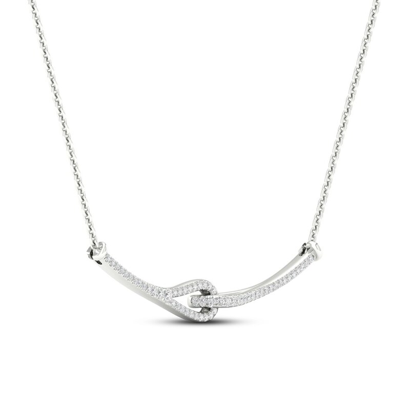 Love + Be Loved Diamond Necklace 1/6 ct tw Sterling Silver 18"