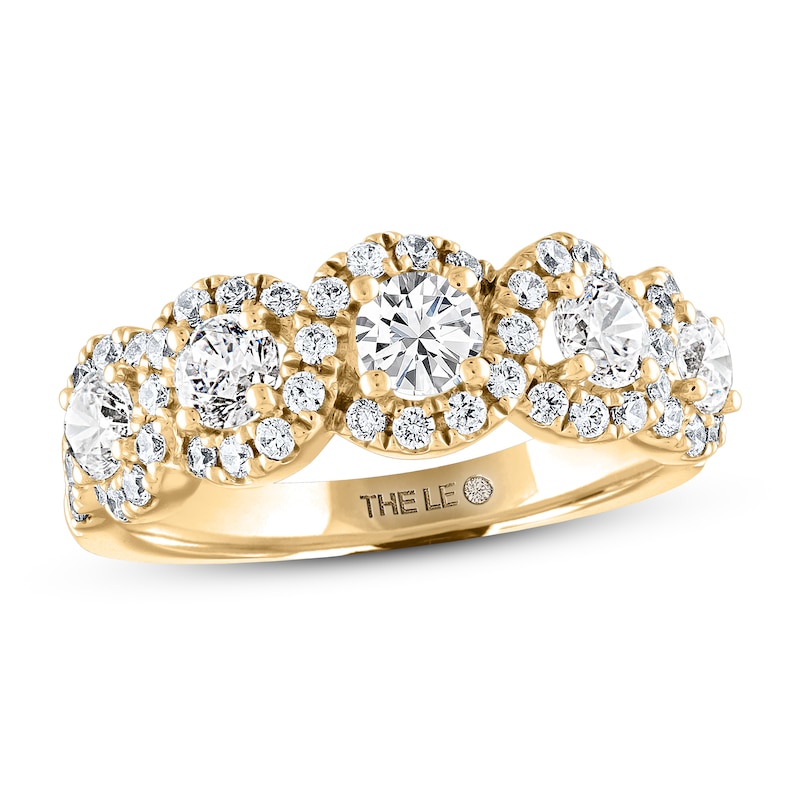 THE LEO Diamond Anniversary Ring 1-1/2 ct tw Round-cut 14K Yellow Gold with 360