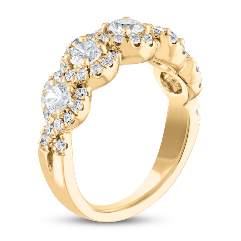 THE LEO Diamond Anniversary Ring 1-1/2 ct tw Round-cut 14K Yellow Gold
