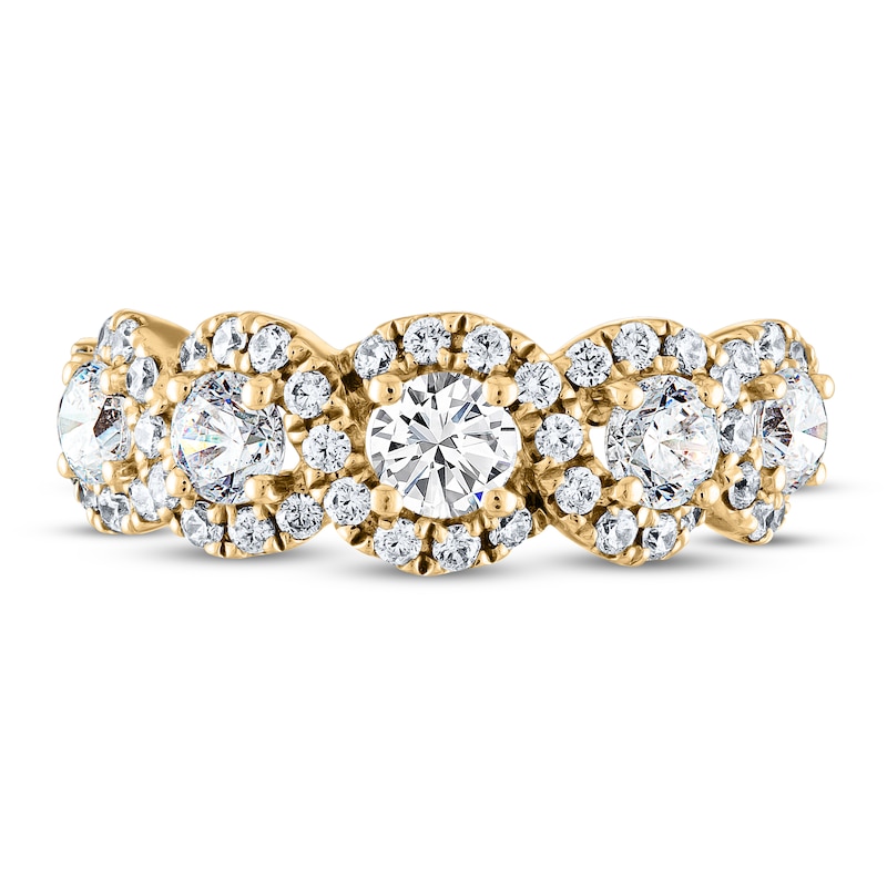 THE LEO Diamond Anniversary Ring 1-1/2 ct tw Round-cut 14K Yellow Gold