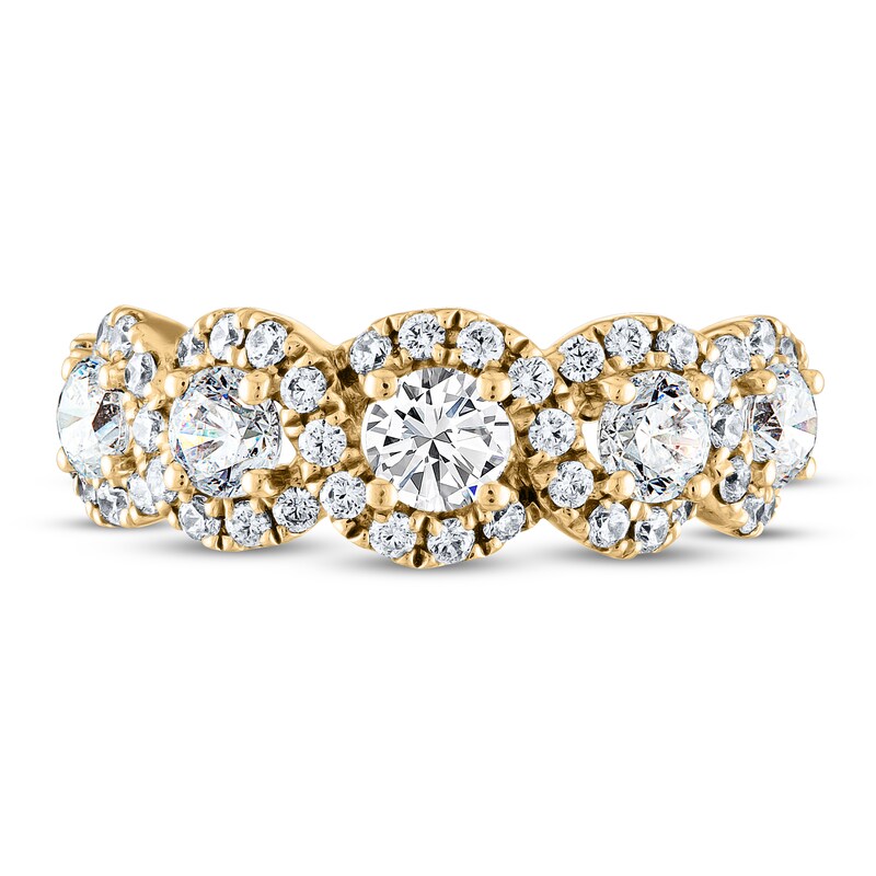 THE LEO Diamond Anniversary Ring 1-1/2 ct tw Round-cut 14K Yellow Gold