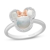 Thumbnail Image 1 of Disney Treasures Minnie Mouse Mother of Pearl & Diamond Ring 1/10 ct tw Sterling Silver & 10K Rose Gold