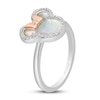 Thumbnail Image 2 of Disney Treasures Minnie Mouse Mother of Pearl & Diamond Ring 1/10 ct tw Sterling Silver & 10K Rose Gold