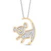 Thumbnail Image 1 of Disney Treasures The Lion King Diamond Necklace 1/10 ct tw Sterling Silver & 10K Yellow Gold 17&quot;