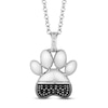 Disney Treasures 101 Dalmatians Black & White Diamond Necklace 1/10 ct tw Sterling Silver 17"