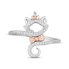 Disney Treasures The Aristocats Diamond Ring 1/10 ct tw Sterling Silver & 10K Rose Gold