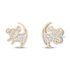 Disney Treasures The Lion King Earrings 1/10 ct tw Diamonds 10K Yellow Gold & Sterling Silver