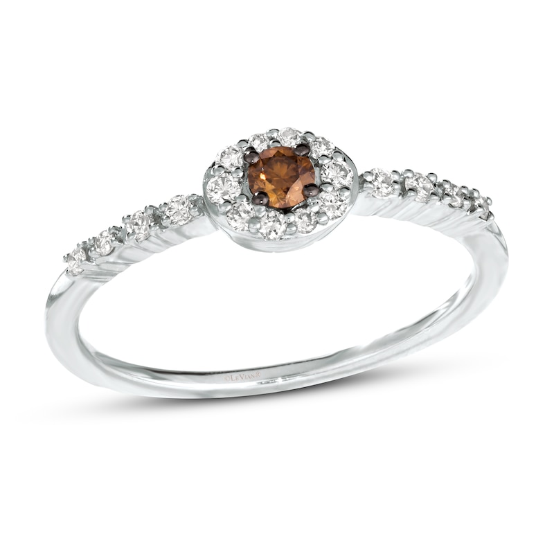 Main Image 1 of Le Vian Nude and Chocolate Diamond Ring 1/4 ct tw 14K Vanilla Gold