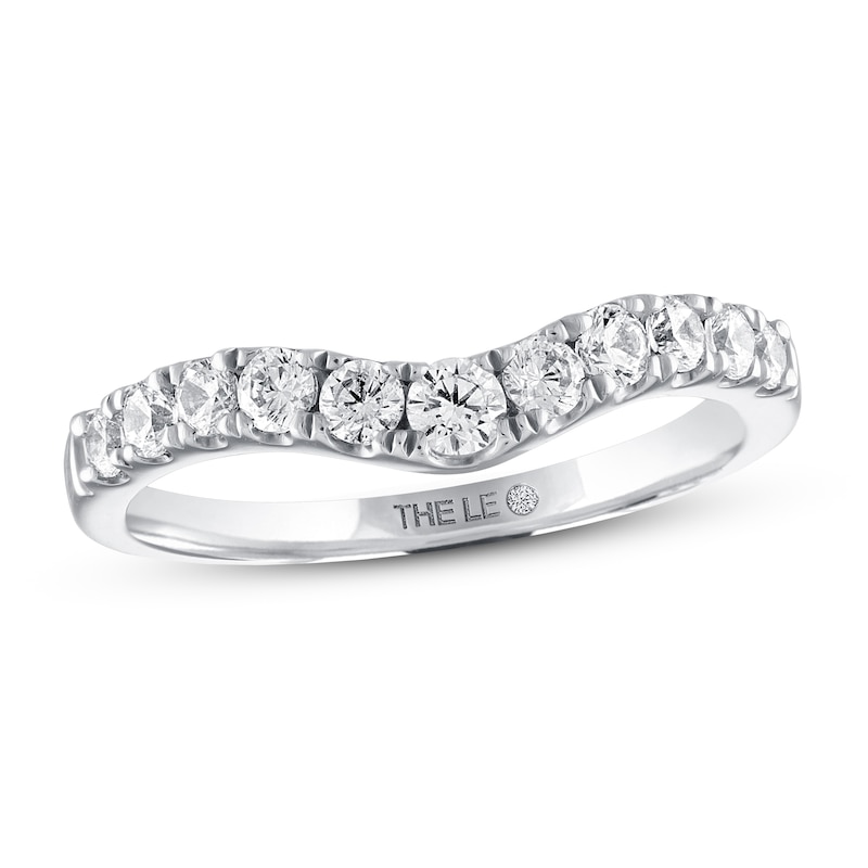 THE LEO Diamond Contour Anniversary Ring 1/2 ct tw Round-cut 14K White Gold with 360