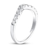 Thumbnail Image 1 of THE LEO Diamond Contour Anniversary Ring 1/2 ct tw Round-cut 14K White Gold
