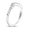 Thumbnail Image 2 of THE LEO Diamond Contour Anniversary Ring 1/2 ct tw Round-cut 14K White Gold