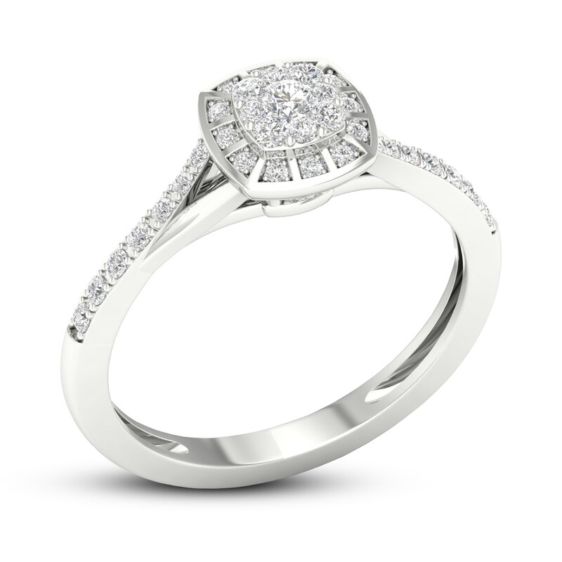 Diamond Promise Ring 1/4 ct tw Round-cut 10K White Gold
