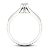 Thumbnail Image 3 of Multi-Diamond Teardrop Promise Ring 1/4 ct tw Sterling Silver