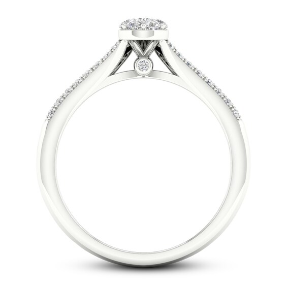 Diamond Promise Ring 1/4 ct tw Roundcut Sterling Silver Kay