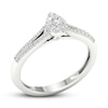 Thumbnail Image 4 of Multi-Diamond Teardrop Promise Ring 1/4 ct tw Sterling Silver