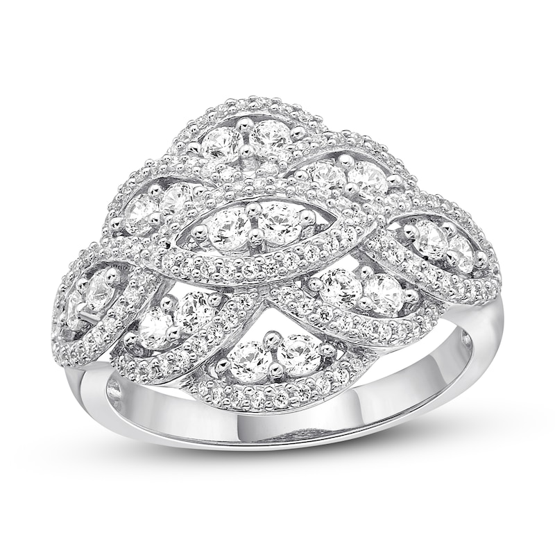 Diamond Ring 1 ct tw Round-cut 10K White Gold