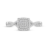 Thumbnail Image 3 of Diamond Cushion-Shaped Promise Ring 1/6 ct tw 10K White Gold
