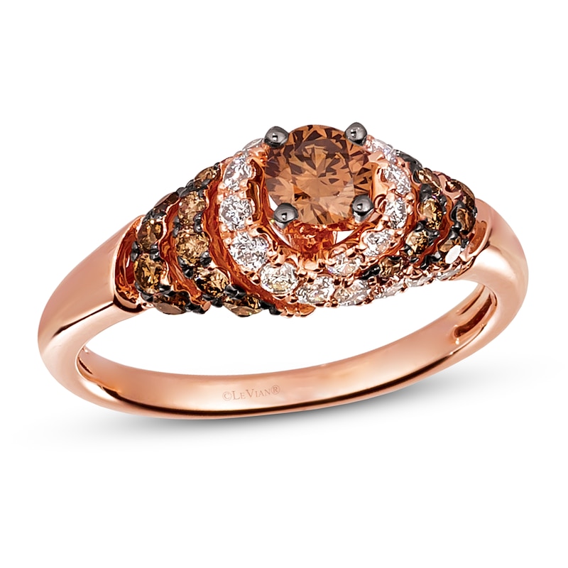 Main Image 1 of Le Vian Diamond Ring 1 ct tw Round-cut 14K Strawberry Gold