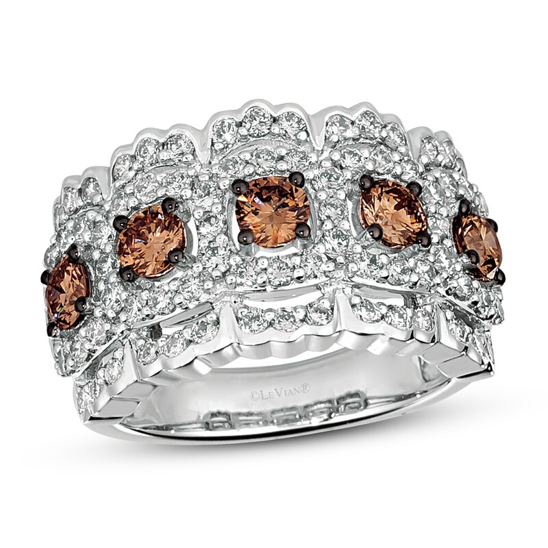 Main Image 1 of Le Vian Diamond Ring 1-7/8 ct tw Round-cut 14K Vanilla Gold