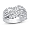 Thumbnail Image 0 of Diamond Fashion Ring 1 ct tw Round & Baguette Sterling Silver