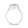 Thumbnail Image 2 of Diamond Heart Ring 1/2 ct tw Round-cut 10K White Gold