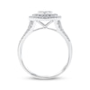 Thumbnail Image 3 of Diamond Heart Ring 1/2 ct tw Round-cut 10K White Gold