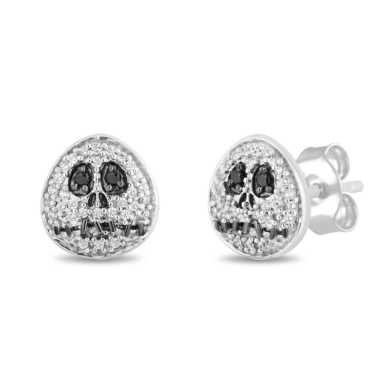 Main Image 1 of Disney Treasures The Nightmare Before Christmas Diamond Earrings 1/6 ct tw Sterling Silver