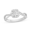 Thumbnail Image 0 of Diamond Fashion Ring 1/4 ct tw Round & Baguette 10K White Gold