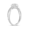 Thumbnail Image 1 of Diamond Fashion Ring 1/4 ct tw Round & Baguette 10K White Gold