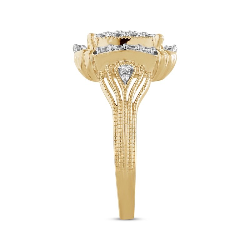 Diamond Fashion Ring 3/4 ct tw Round-cut 10K Yellow Gold