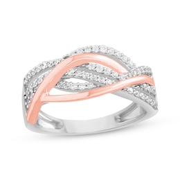 Diamond Fashion Ring 1/3 ct tw Round-cut 10K Two-Tone Gold