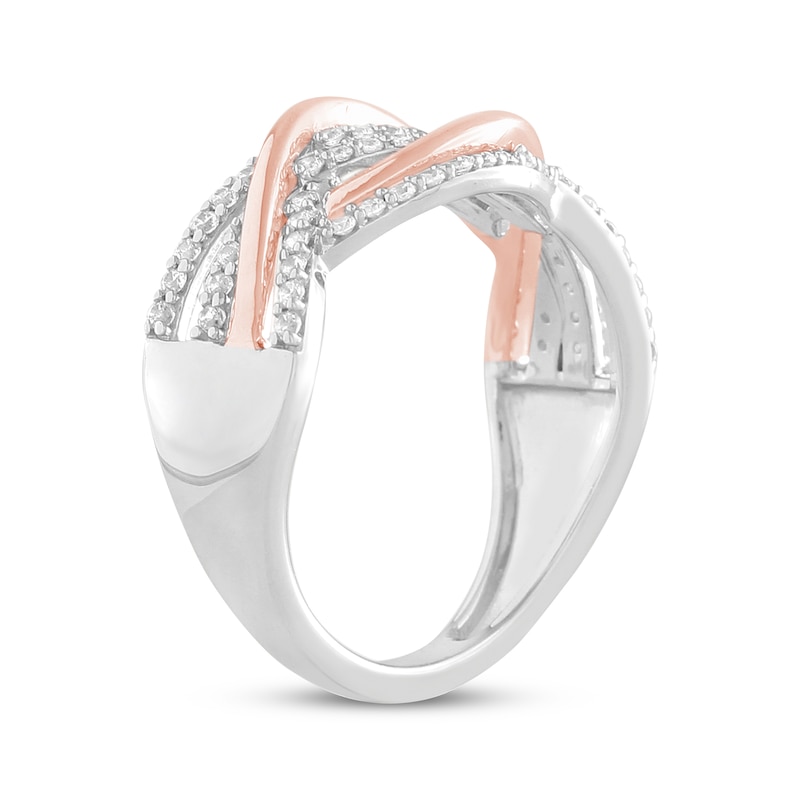 Diamond Fashion Ring 1/3 ct tw Round-cut 10K Two-Tone Gold