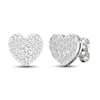Thumbnail Image 0 of Lab-Created Diamonds by KAY Heart Earrings 1 ct tw 14K White Gold